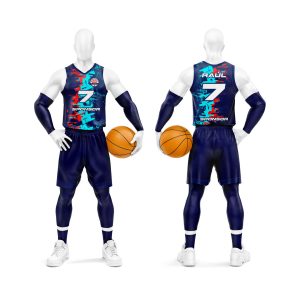 Equipación Baloncesto Azul con diseño