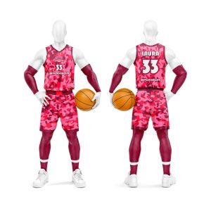 Equipo ropa baloncesto camuflaje rosa