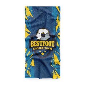 toalla personalizada azul-y-amarillo