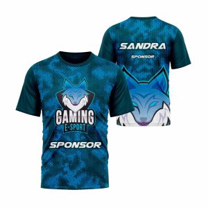 camiseta personalizada e-sport azul