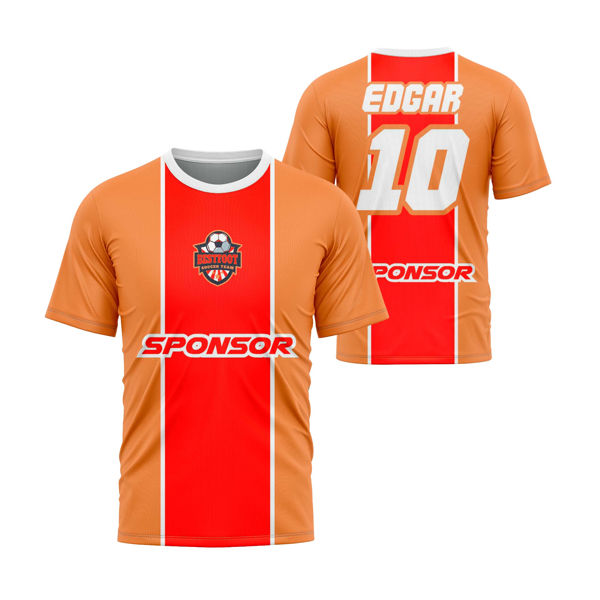 camiseta personalizada marron-y-rojo