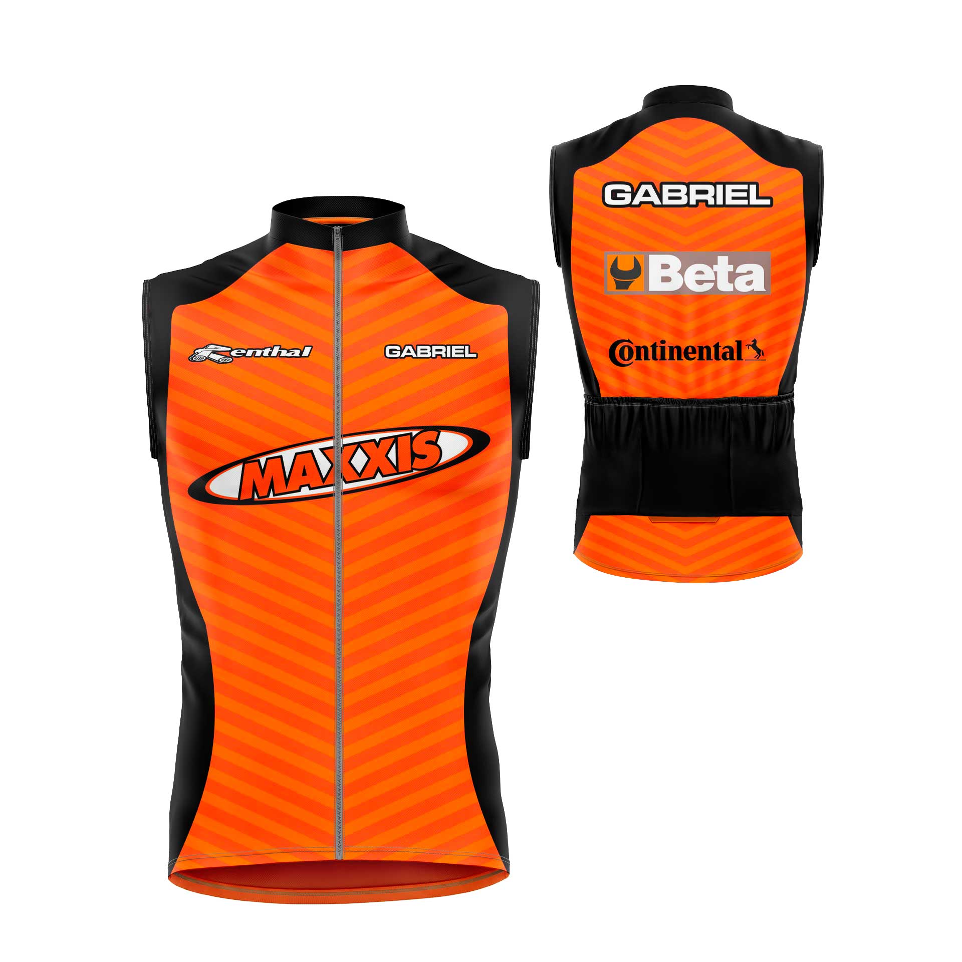 chaleco ciclismo personalizado naranja