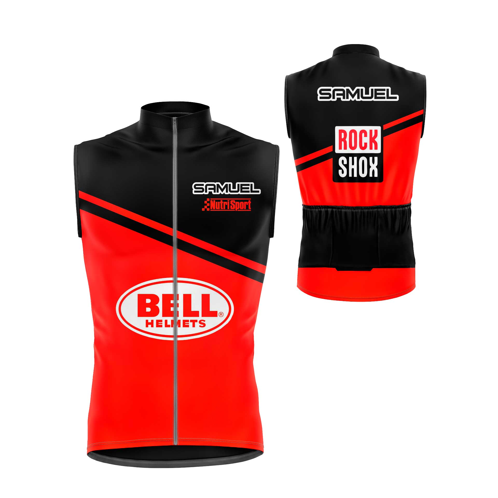 chaleco ciclismo personalizado rojo-y-negro chaleco ciclismo personalizado rojo-y-negro