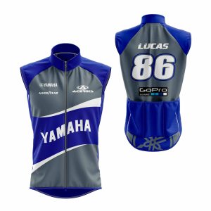 chaleco moto azul