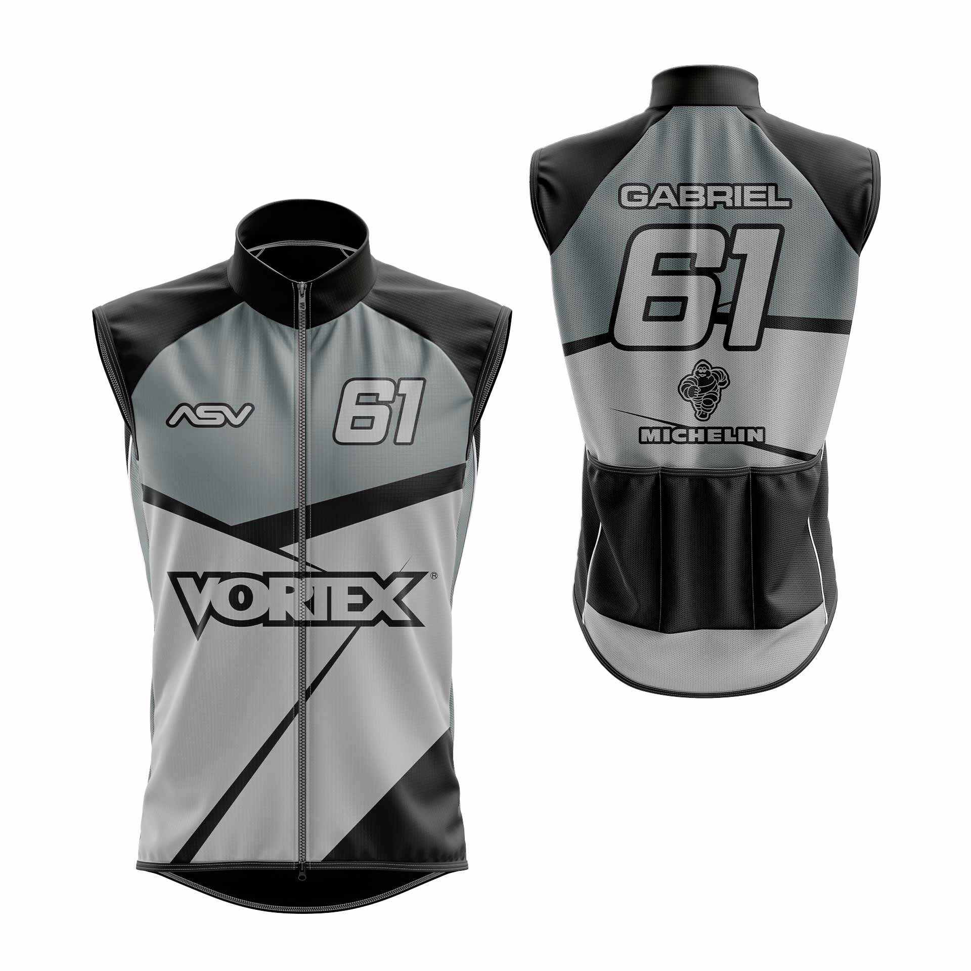 chaleco personalizado gris