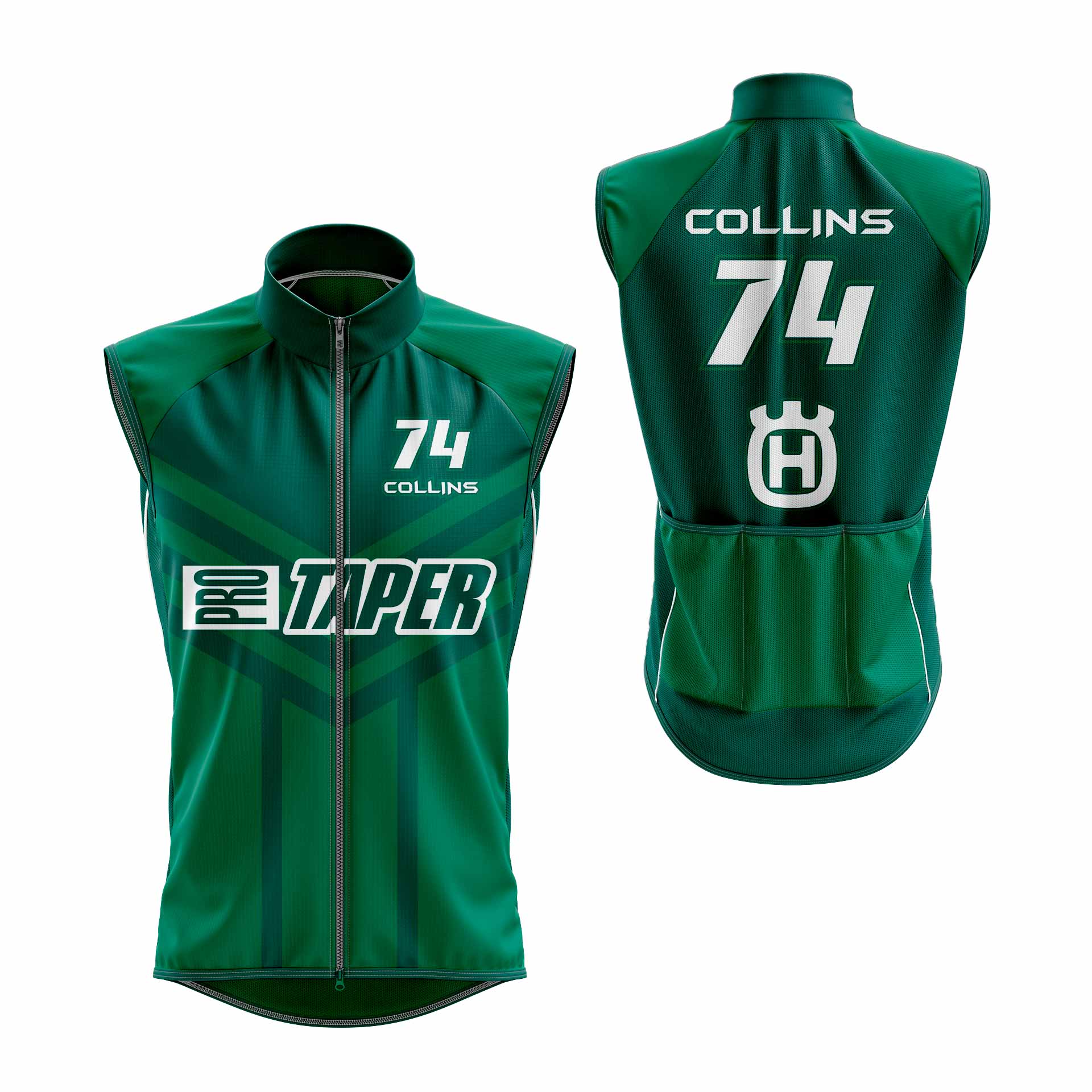 chaleco personalizado verde