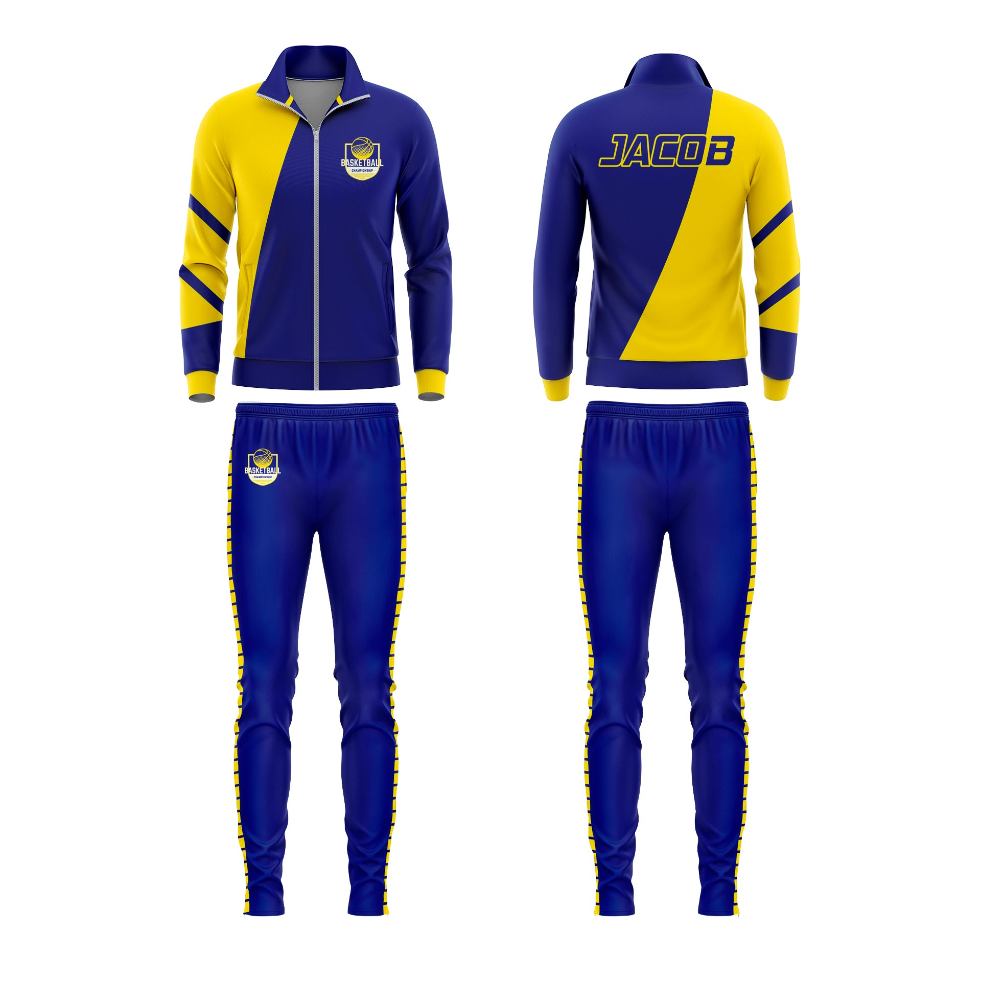 chandal personalizado azul-y-amarillo