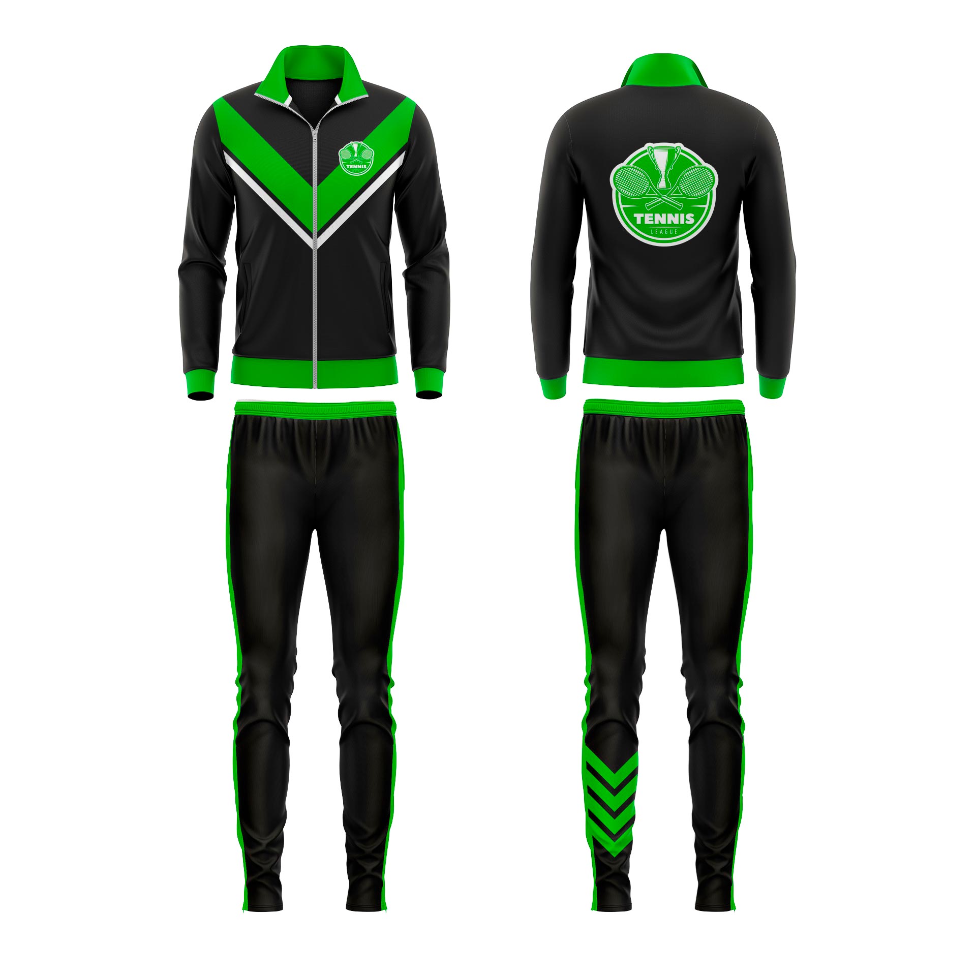 chandal personalizado negro-y-verde