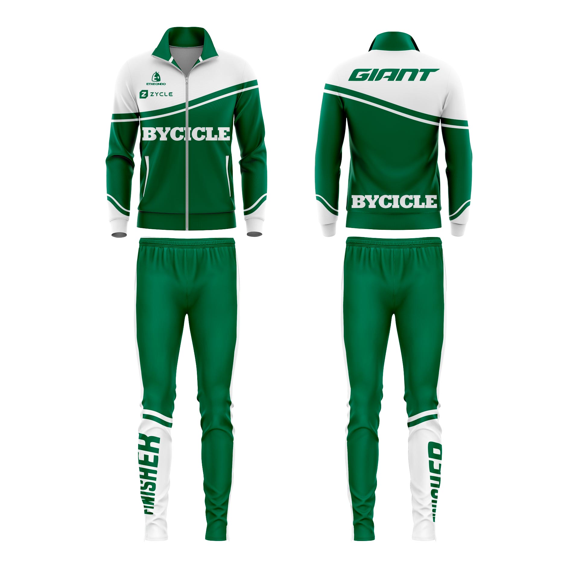 chandal personalizado verde-y-blanco