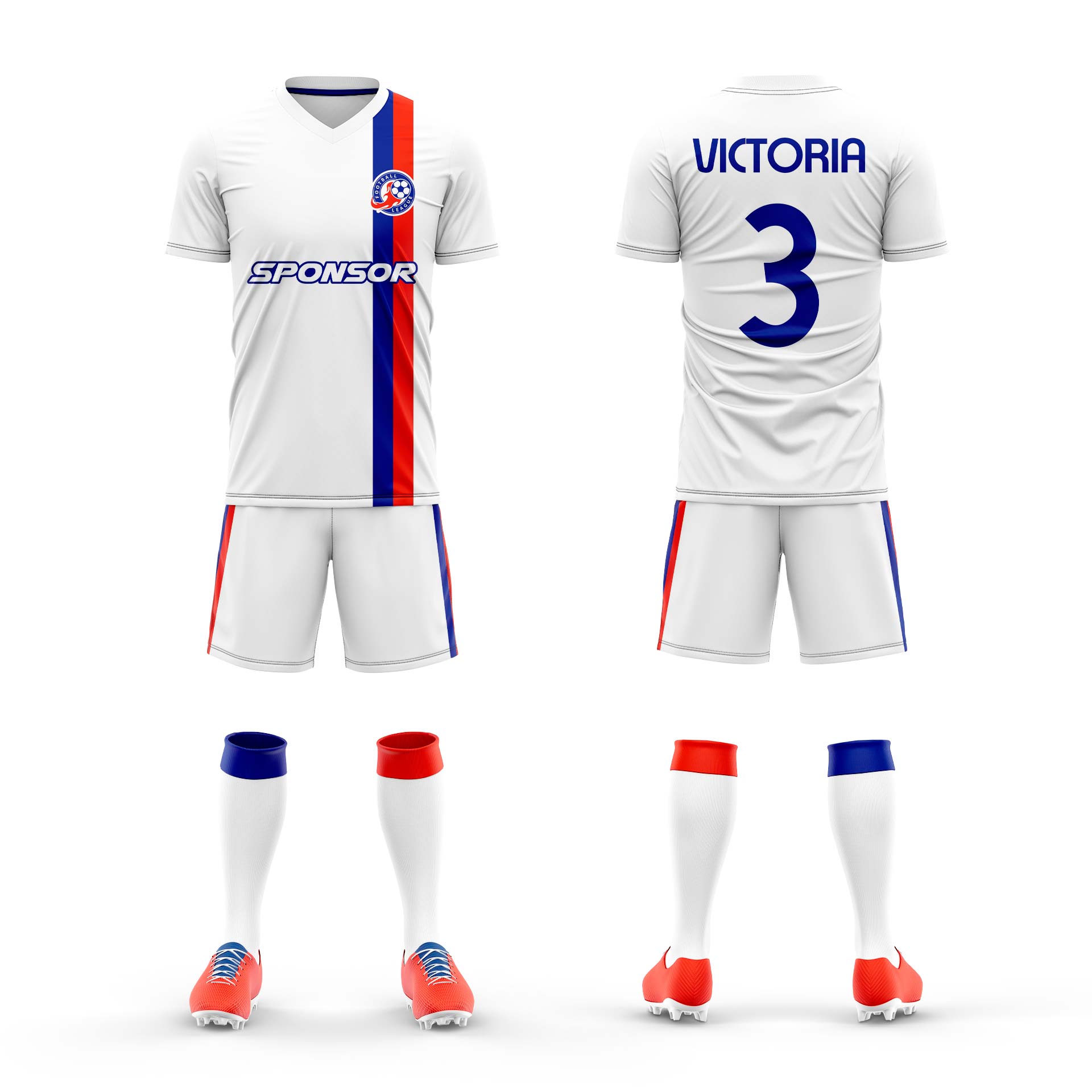 equipacion futbol blanca