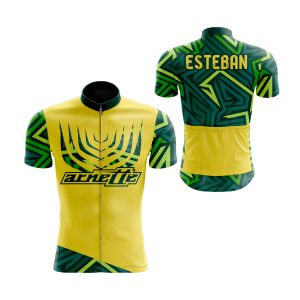 maillot ciclismo amarillo-verde