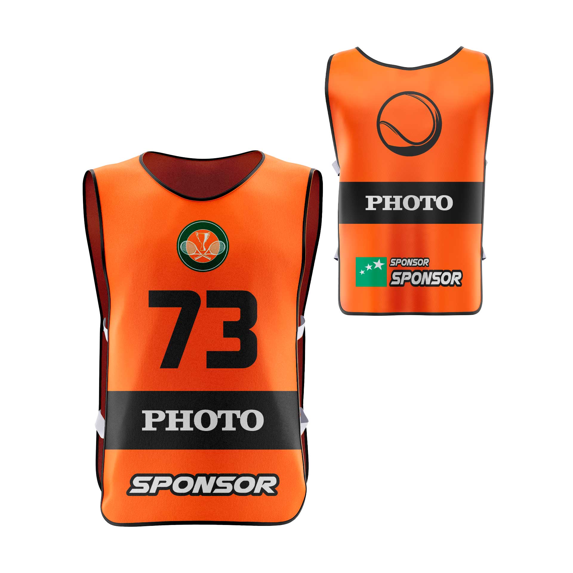 peto entrenamiento naranja