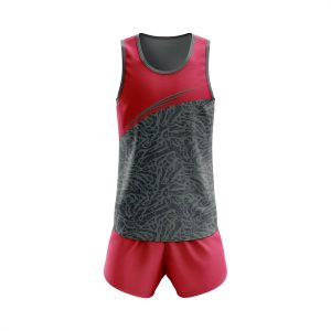 ropa de running rojo-y-gris