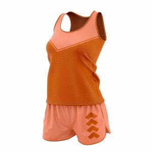 ropa running mujer naranja