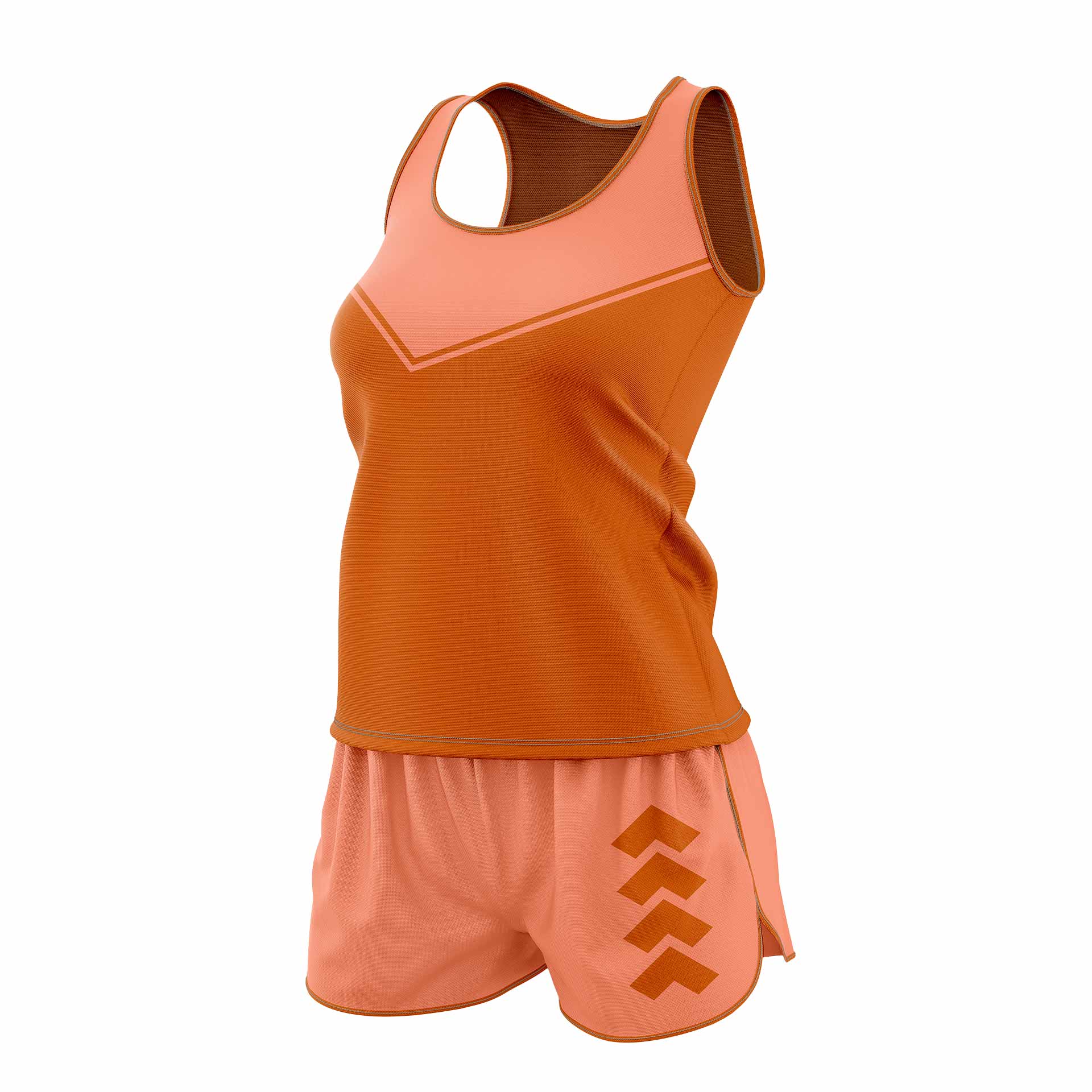 ropa running mujer naranja